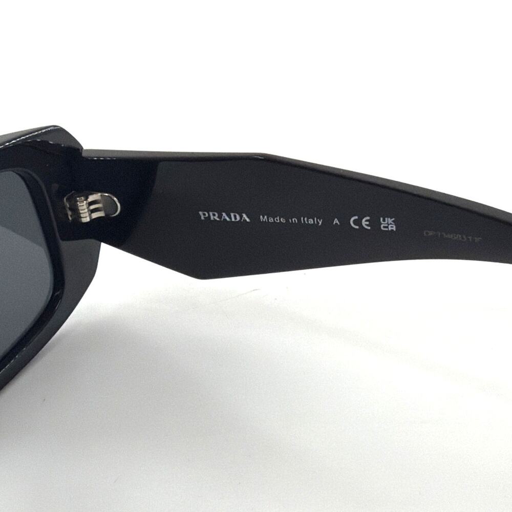 Prada Black Slate Gray Lenses Symbole Sunglasses - Picture 6 of 11